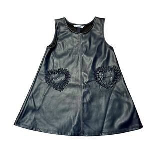 Mayoral Faux Leather Heart Patch Pinafore Size 3